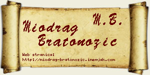 Miodrag Bratonožić vizit kartica